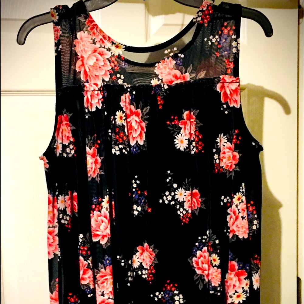 Baby doll style sheer tank blouse
